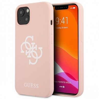 Dėklas Guess GUHCP13SLS4GWPI iPhone 13 mini 5,4" Rožinis