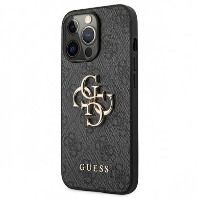 Dėklas Guess GUHCP13X4GMGGR iPhone 13 Pro Max 6,7" Pilkas 4G Big Metal Logo 1