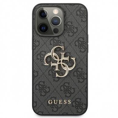 Dėklas Guess GUHCP13X4GMGGR iPhone 13 Pro Max 6,7" Pilkas 4G Big Metal Logo 2