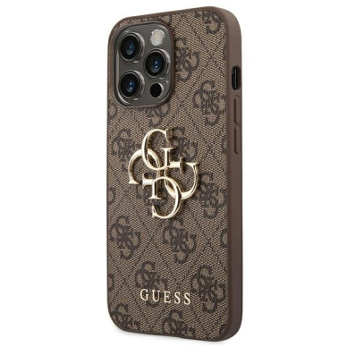 Dėklas Guess GUHCP14L4GMGBR iPhone 14 Pro Rudas 1