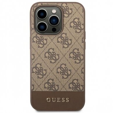 Dėklas Guess GUHCP14LG4GLBR iPhone 14 Pro Rudas 2