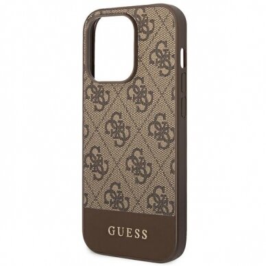 Dėklas Guess GUHCP14LG4GLBR iPhone 14 Pro Rudas 7