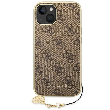 Dėklas Guess GUHCP14MGF4GBR iPhone 14 Plus 6,7 &quot; Rudas hardcase 4G Charms Collection 1