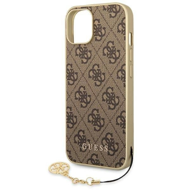 Dėklas Guess GUHCP14MGF4GBR iPhone 14 Plus 6,7 &quot; Rudas hardcase 4G Charms Collection 4