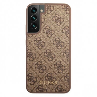 Dėklas Guess GUHCS22SG4GFBR Samsung Galaxy S22 Rudas 2