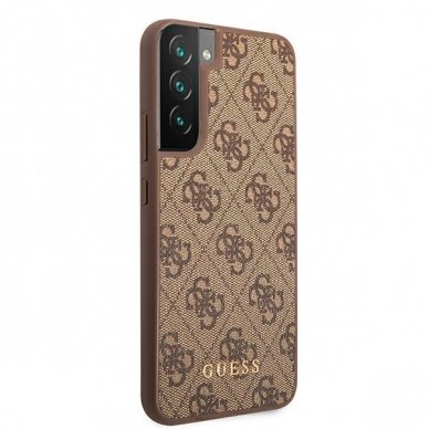 Dėklas Guess GUHCS22SG4GFBR Samsung Galaxy S22 Rudas 3