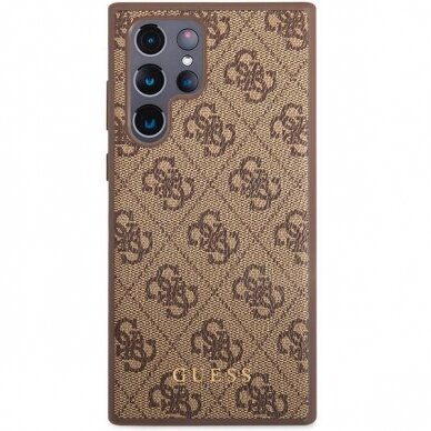 Dėklas Guess GUHCS23LG4GFBR Samsung Galaxy S23 Ultra Rudas 2