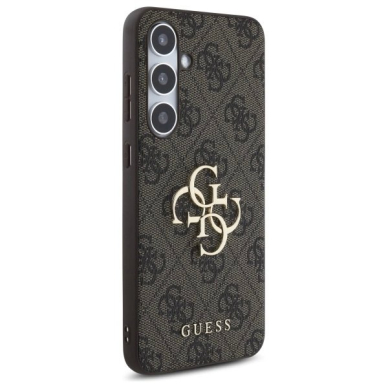 Dėklas Guess GUHCS24FE4GMGBR S24 FE S721 Rudas/Rudas hard 4G Big Metal Logo 3