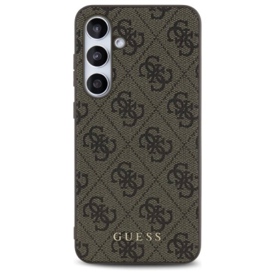 Dėklas Guess GUHCS24FEG4GFBR S24 FE S721 Rudas/Rudas hard 4G Metal Gold Logo 2