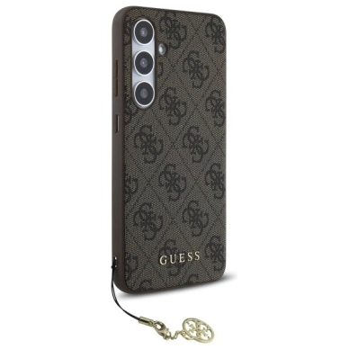 Dėklas Guess GUHCS24FEGF4GBR S24 FE S721 Rudas/Rudas hard 4G Charms Collection 2