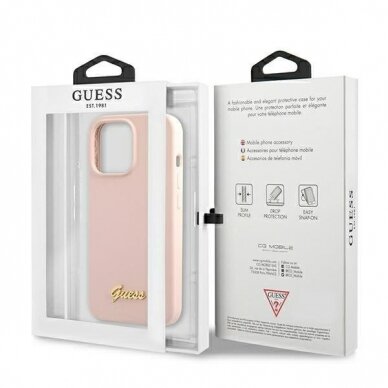 Dėklas Guess GUHMP13LLSLMGLP iPhone 13 Pro / 13 Magsafe Rožinis 7