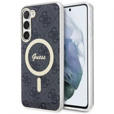 Guess GUHMS23SH4STK S23 S911 black/black hardcase 4G MagSafe