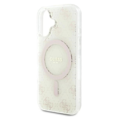 Dėklas Guess IML 4G Background MagSafe  iPhone 16 Plus - Baltas 5