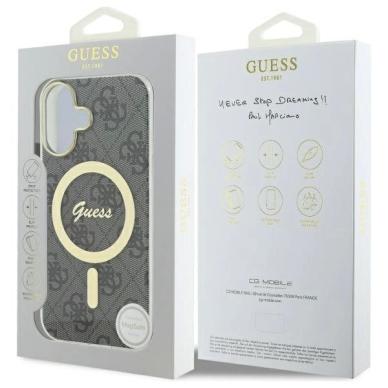 Dėklas Guess IML 4G MagSafe  iPhone 16 Plus - Juodas 7