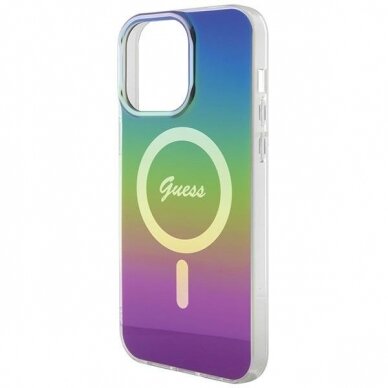 Dėklas Guess IML Iridescent MagSafe   iPhone 15 Pro - Juodas 5