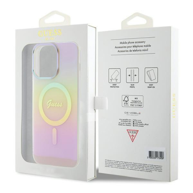 Dėklas Guess IML Iridescent MagSafe   iPhone 15 Pro - Rožinis 7