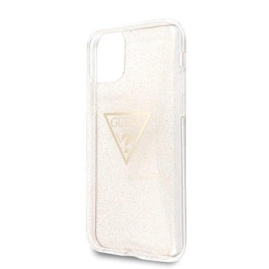 Dėklas Guess iPhone 11 Pro Glitter Triangle Auksinis UGLX912 2