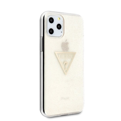 Dėklas Guess iPhone 11 Pro Glitter Triangle Auksinis UGLX912 4