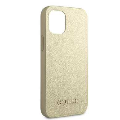 Dėklas Guess iPhone 12 mini Iridescent - Auksinis UGLX912 8