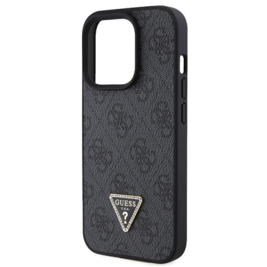 Dėklas Guess Leather 4G Diamond Triangle   iPhone 15 Pro Max - Juodas 5