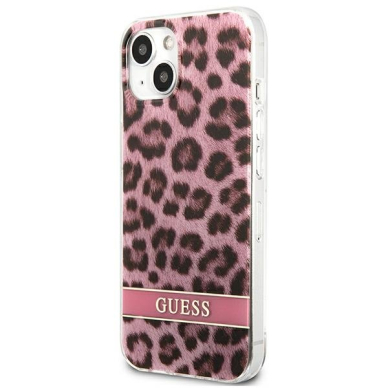 Dėklas Guess Leopard GUHCP13SHSLEOP iPhone 13 mini Rožinis 1