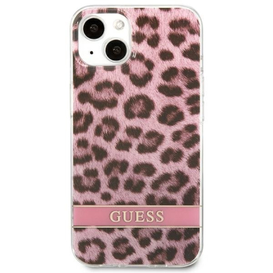 Dėklas Guess Leopard GUHCP13SHSLEOP iPhone 13 mini Rožinis 2