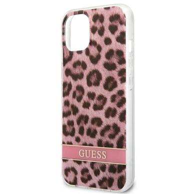 Dėklas Guess Leopard GUHCP13SHSLEOP iPhone 13 mini Rožinis 5