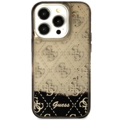 Dėklas Guess Liquid Glitter 4G Transculent GUHCP14LLC4PSGK iPhone 14 Pro Juodas 2