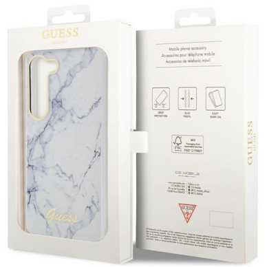 Dėklas Guess Marble GUHCS23MPCUMAH Samsung Galxy S23 Plus S916 Baltas 7