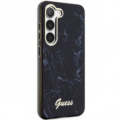 Dėklas Guess Marble GUHCS23MPCUMAK Samsung Galaxy S23 Plus S916 Juodas 3