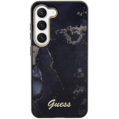 Samsung Galaxy S23 Dėklas Guess Marble  GUHCSHTMRSK  S911 Juodas-auksinis 2