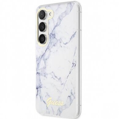 Samsung Galaxy S23 Dėklas Guess Marble GUHCSPCUMAH  S911 Baltas 1