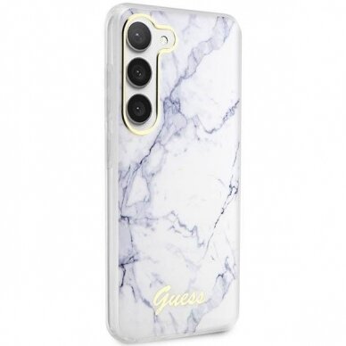 Samsung Galaxy S23 Dėklas Guess Marble GUHCSPCUMAH  S911 Baltas 3