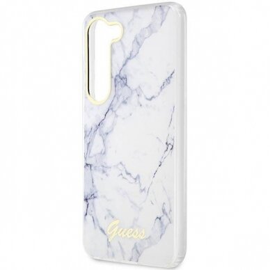 Samsung Galaxy S23 Dėklas Guess Marble GUHCSPCUMAH  S911 Baltas 5