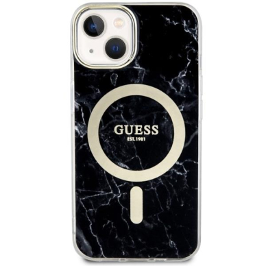 Dėklas Guess Marble MagSafe GUHMP14MPCUMAK iPhone 14 Plus Juodas 2