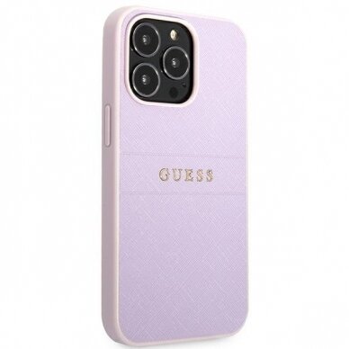 Dėklas Guess Metal Logo GUHCP13LPSASBPU iPhone 13 Pro Purpurinis 3