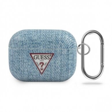 Dėklas Guess Originalus Guacaptpujullb Airpods Pro Cover Mėlynas Jeans Collection DZWT2129