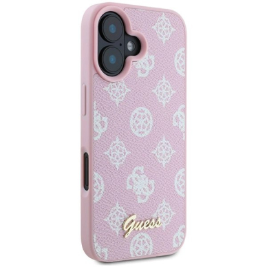 Dėklas Guess Peony Script Logo MagSafe iPhone 16 Plus  - Rožinis 3