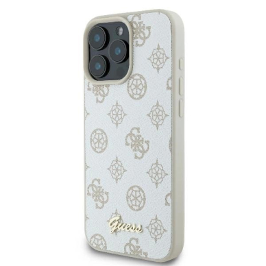 Dėklas Guess Peony Script Logo MagSafe iPhone 16 Pro  - Baltas 1