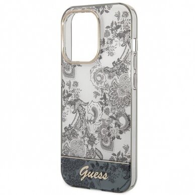 Dėklas Guess Porcelain Collection GUHCP14XHGPLHG iPhone 14 Pro Max Pilkas 5