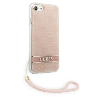 Iphone 7 / 8 / SE 2020 / SE 2022 Dėklas Guess Print Strap GUOHCIH4STP Rožinis 6