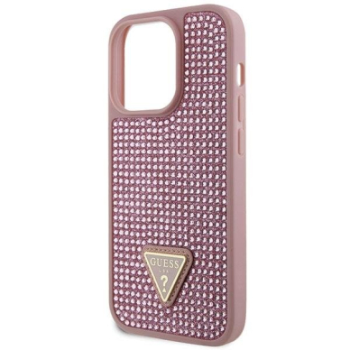 Dėklas Guess Rhinestone Triangle GUHCP14LHDGTPP iPhone 14 Pro Rožinis 5