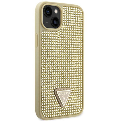 Dėklas Guess Rhinestone Triangle GUHCP14MHDGTPD iPhone 14 Plus Auksinis 3