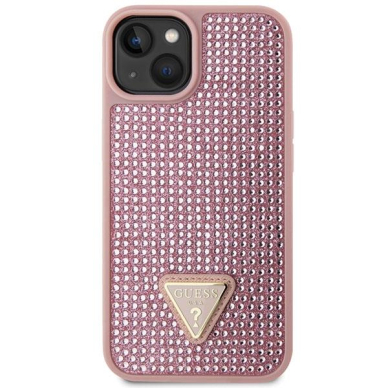 Dėklas Guess Rhinestone Triangle GUHCP14MHDGTPP iPhone 14 Plus Rožinis 2