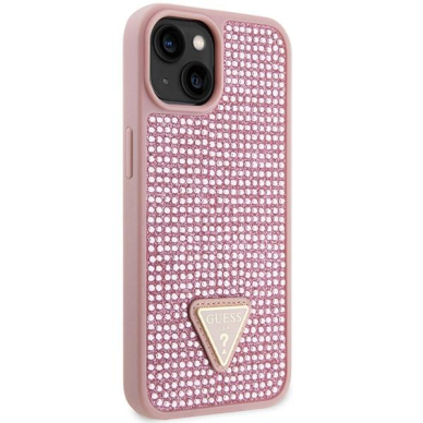 Dėklas Guess Rhinestone Triangle GUHCP14MHDGTPP iPhone 14 Plus Rožinis 3