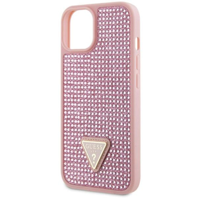 Dėklas Guess Rhinestone Triangle GUHCP14MHDGTPP iPhone 14 Plus Rožinis 5