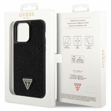 Dėklas Guess Rhinestone Triangle GUHCP14XHDGTPK iPhone 14 Pro Max Juodas 7