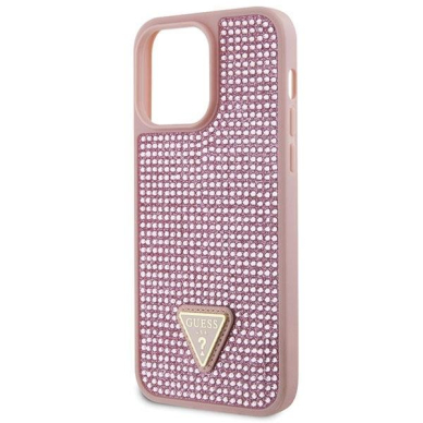 Dėklas Guess Rhinestone Triangle GUHCP14XHDGTPP iPhone 14 Pro Max Rožinis 5