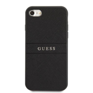 Iphone 7 / 8 / SE 2020 / SE 2022 Dėklas Guess Saffiano Strap GUHCIPSASBBK Juodas 2