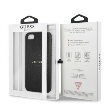 Iphone 7 / 8 / SE 2020 / SE 2022 Dėklas Guess Saffiano Strap GUHCIPSASBBK Juodas 7